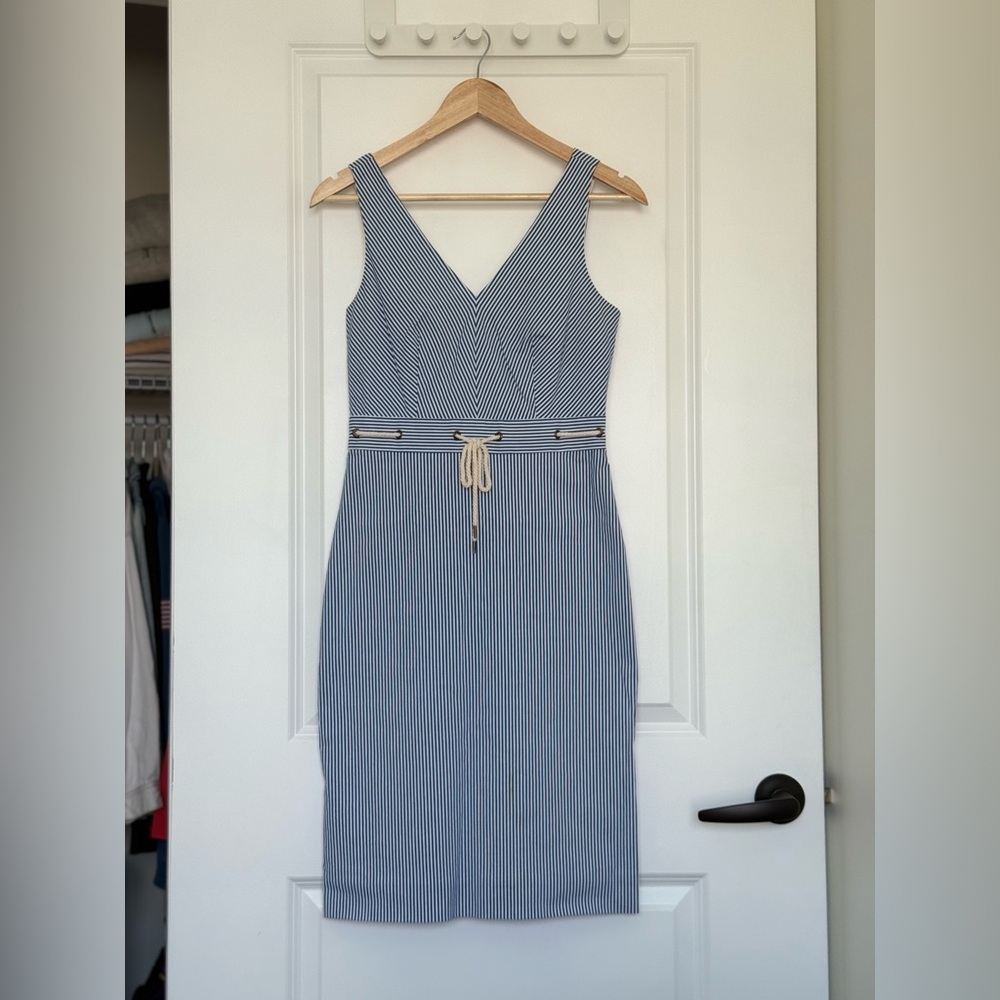 J. Crew - Coastal Blue Sheath Midi Dress